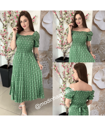 Vestido Coração Verde